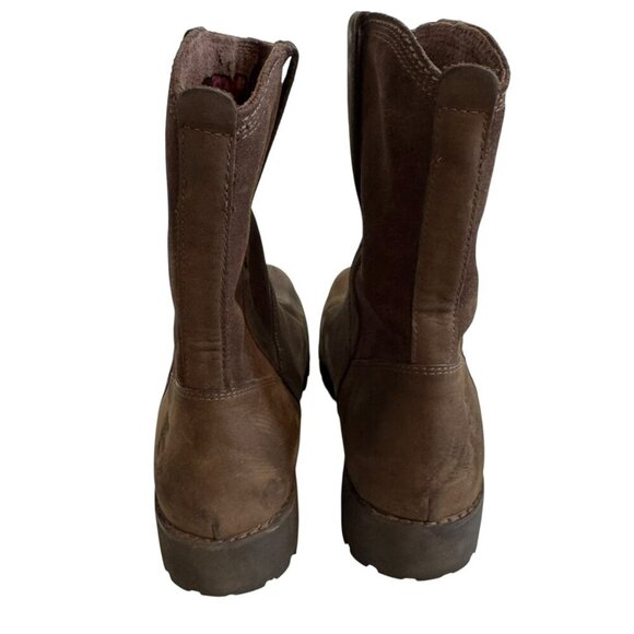 Timberland Brown Leather Nubuck Waterproof Pull-On Boots | Women's Size 9.5 - Picture 8 of 11